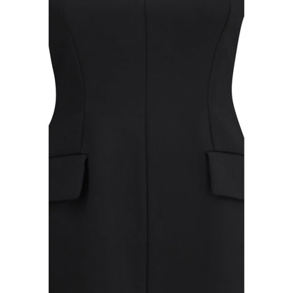 Black Polyester Casual Dress
