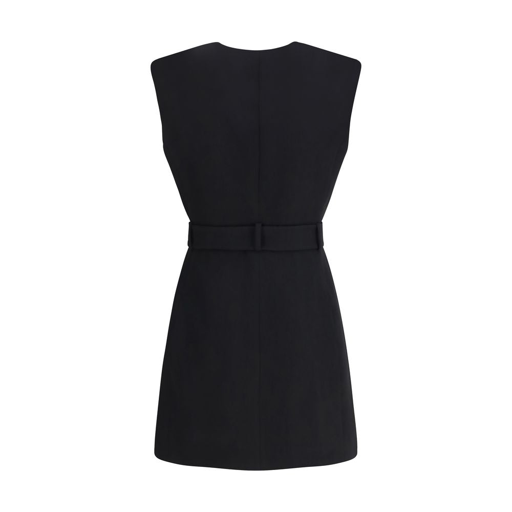 Black Fleece Wool Casual Dress