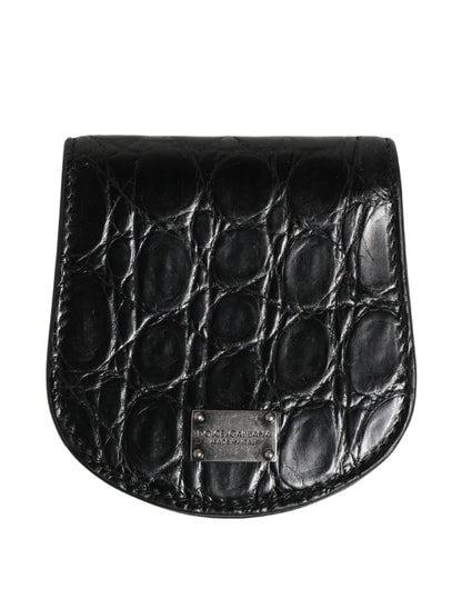 Black Exotic Skin Condom Case Holder Pocket Wallet