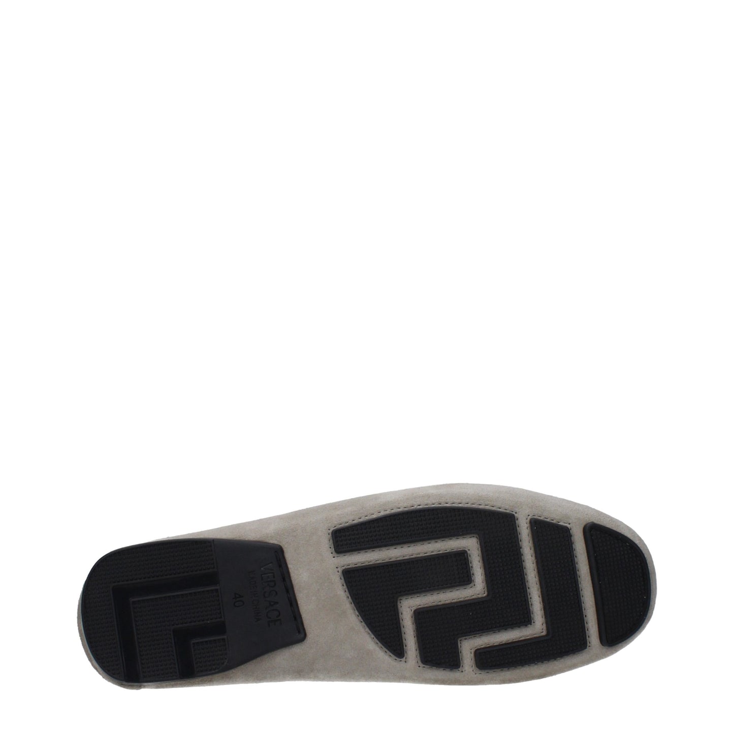 Gray Leather Slip-On Loafers