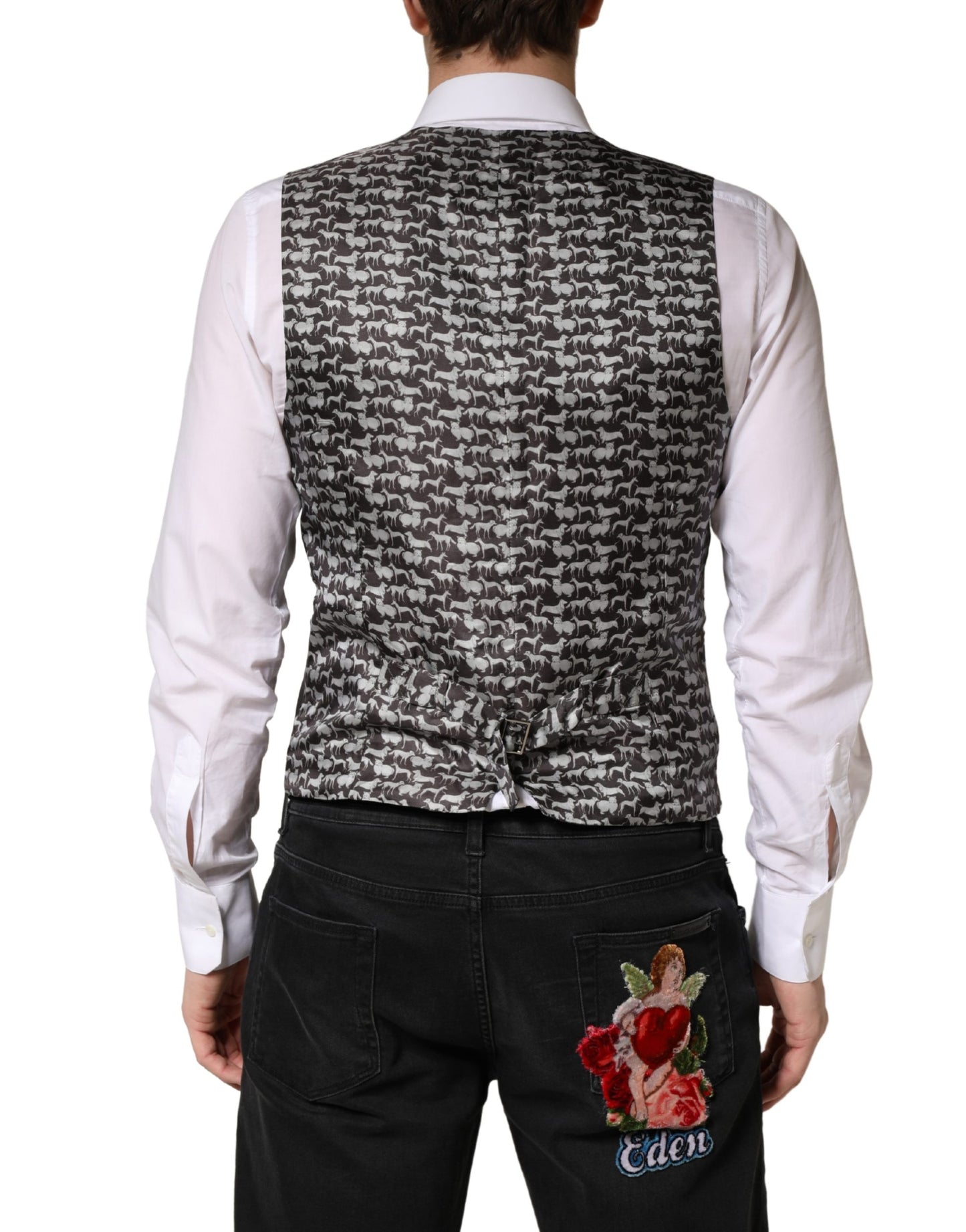 Black Wool Dress Men Formal Waistcoat Vest