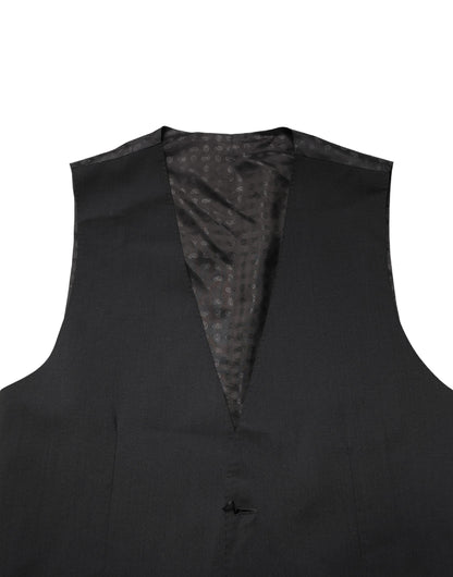 Black Wool Dress Men Formal Waistcoat Vest