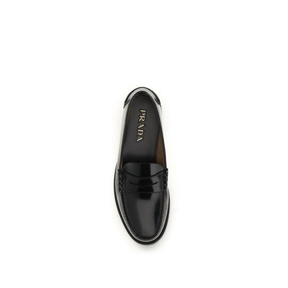 Black Calf Leather Bos Taurus Slip-On Loafers