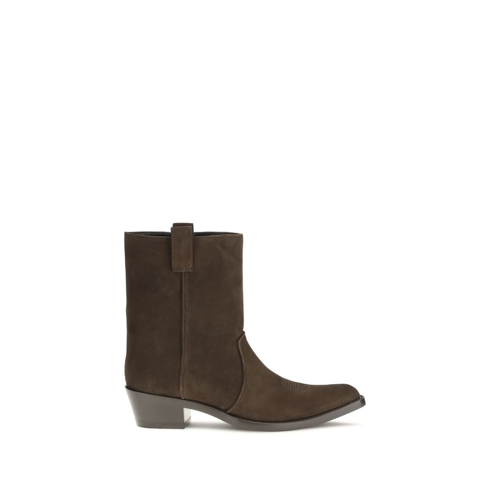 Brown Calf Leather Bos Taurus Ankle Boots