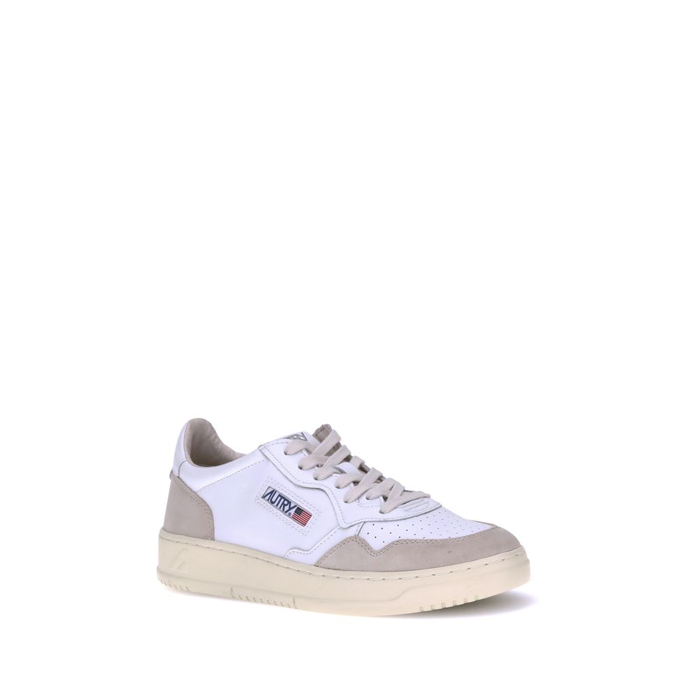 White Calf Leather Bos Taurus Low Top Sneakers