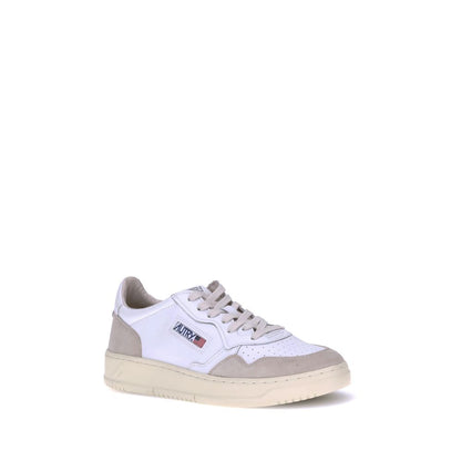 White Calf Leather Bos Taurus Low Top Sneakers