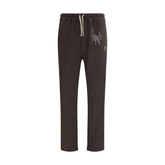 Brown Cotton Athletic Pants