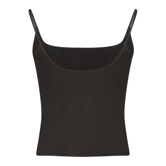 Black Cotton Women's Tank Top