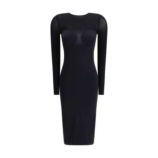Black Polyamide Cocktail Dress