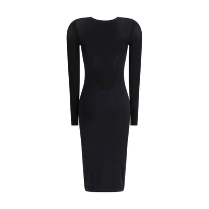 Black Polyamide Cocktail Dress