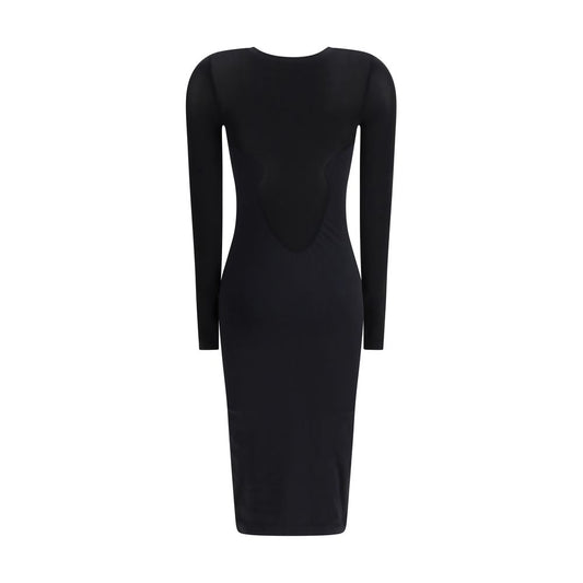 Black Polyamide Cocktail Dress