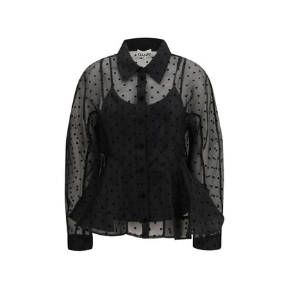 Black Recycled Polyester Pattern Shirt