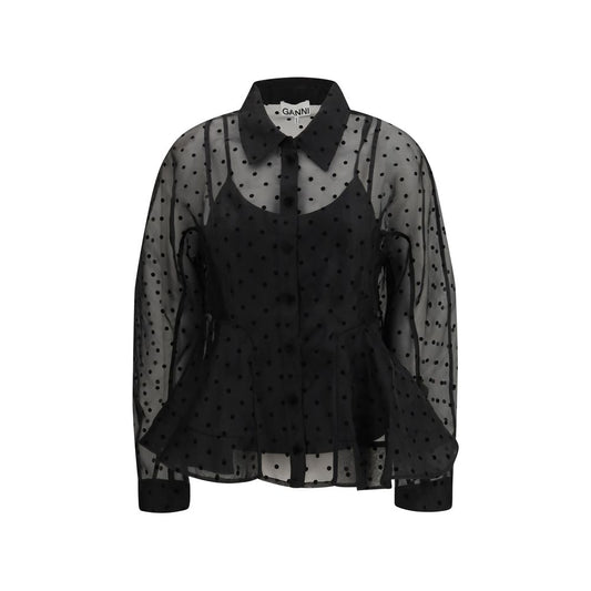 Black Recycled Polyester Pattern Shirt