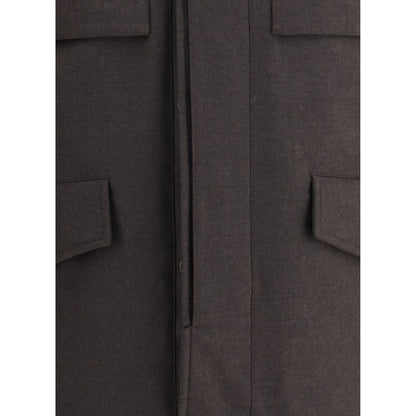 Brown Fleece Wool Coat