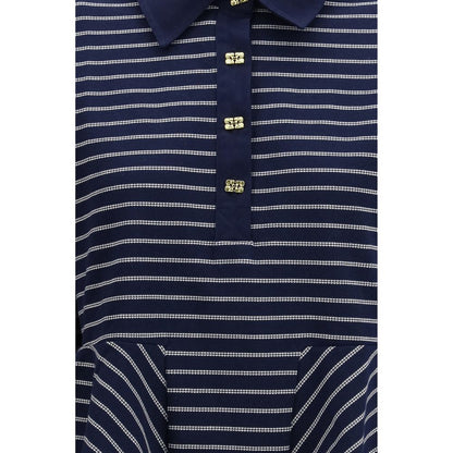 Blue Cotton Polo Shirt