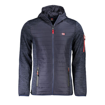 Blu Polyester Men's Jacket