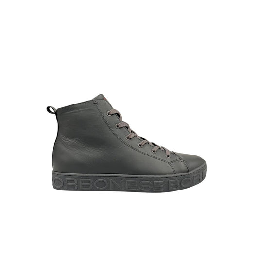 Grey Genuine Leather Men Sneaker