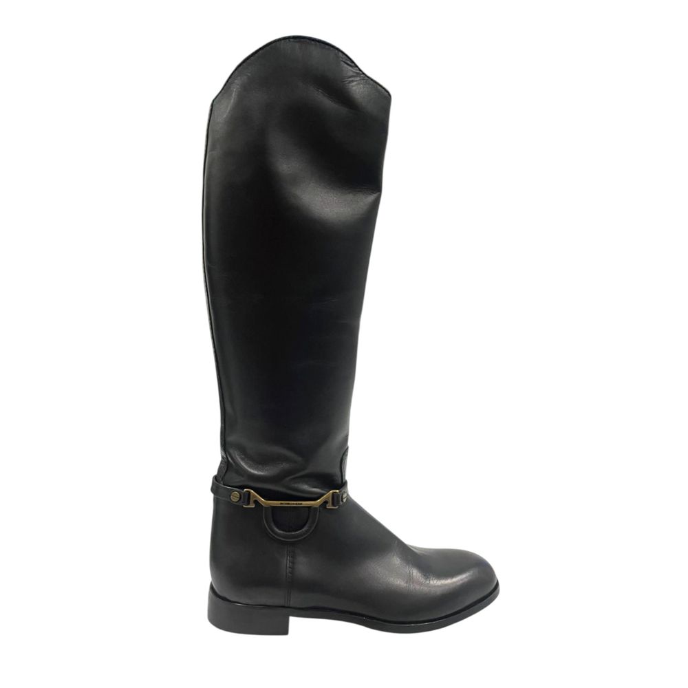 Black Leather Women Boot