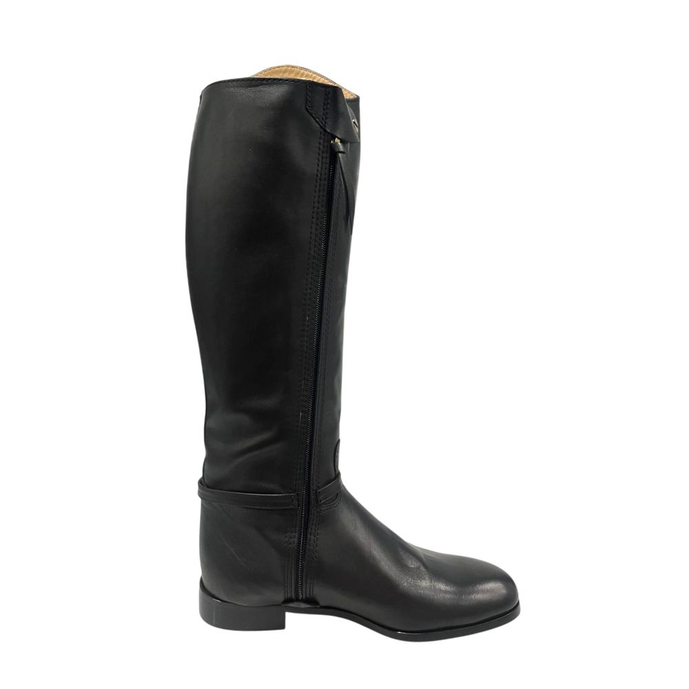 Black Leather Women Boot