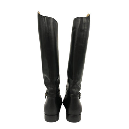 Black Leather Women Boot