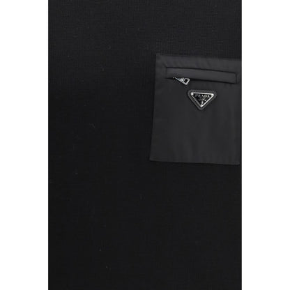 Black Fleece Wool Sweatshirt