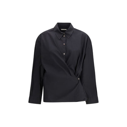 Black Cotton Dress Shirt