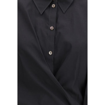 Black Cotton Dress Shirt