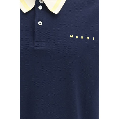 Blue Cotton Polo Shirt