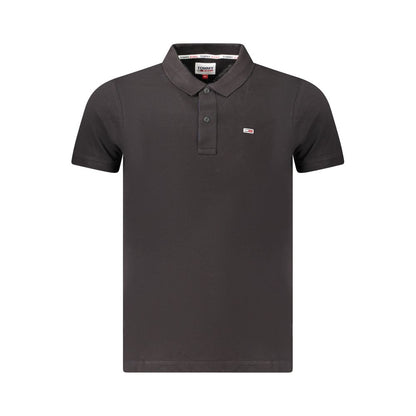 Black Cotton Men's Polo Shirt