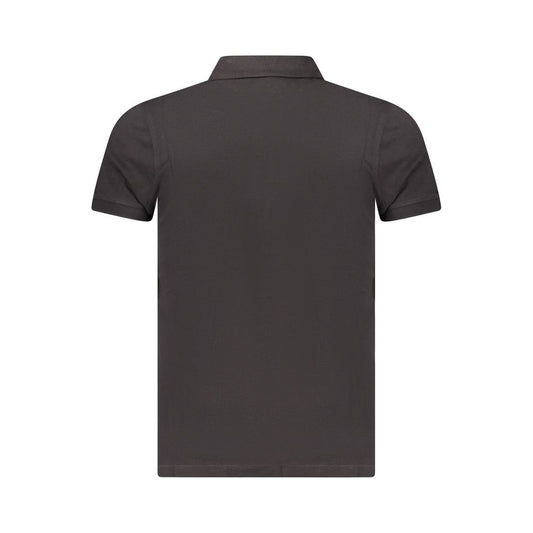 Black Cotton Men's Polo Shirt
