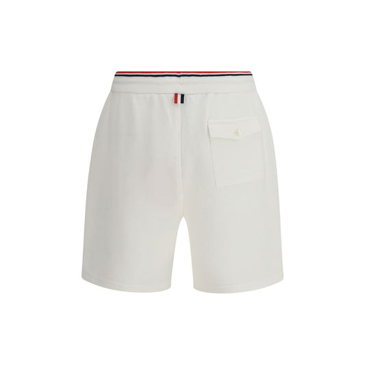 White Cotton Bermuda Shorts