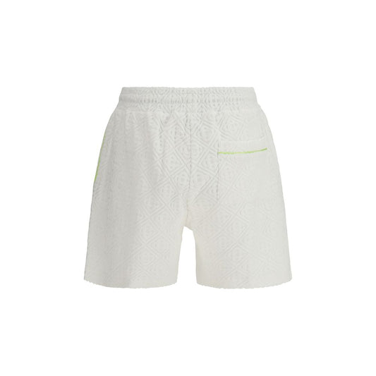 White Cotton Bermuda Shorts