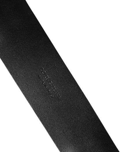 Men Black Classic Leather Metal Buckle Belt