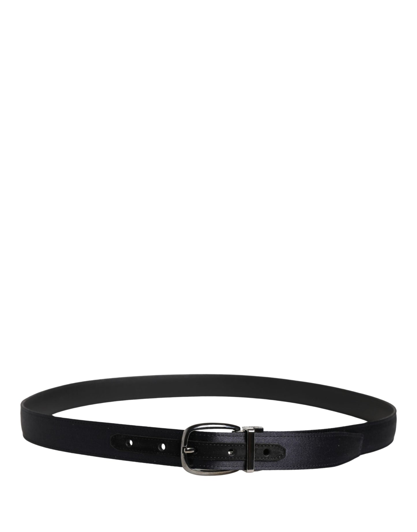 Men Black Classic Viscose Metal Buckle Belt