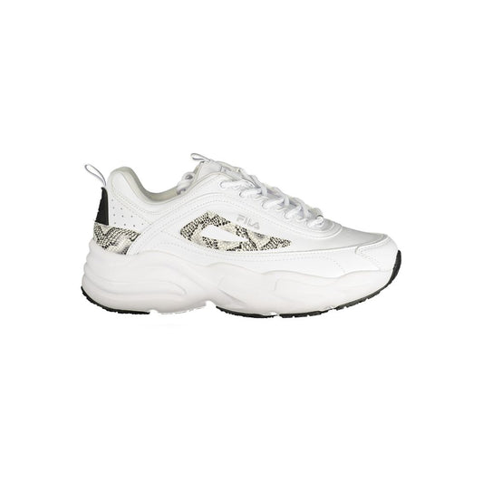 White Polyurethane Women Sneaker