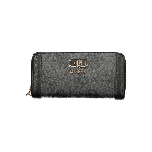 Black Polyurethane Women Wallet