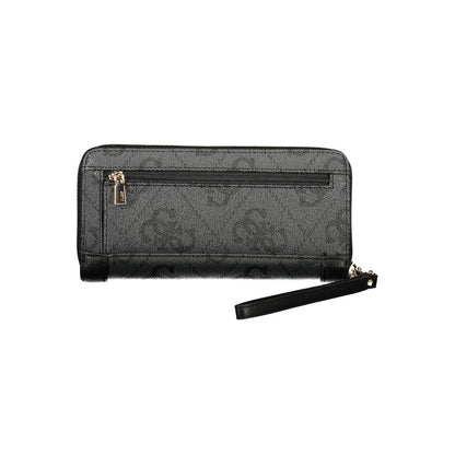 Black Polyurethane Women Wallet
