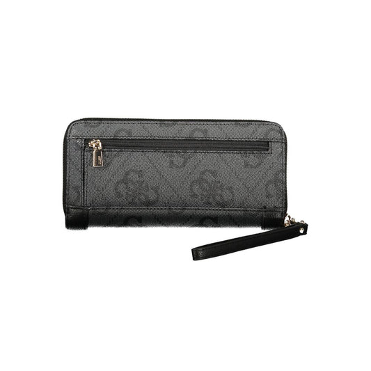 Black Polyurethane Women Wallet