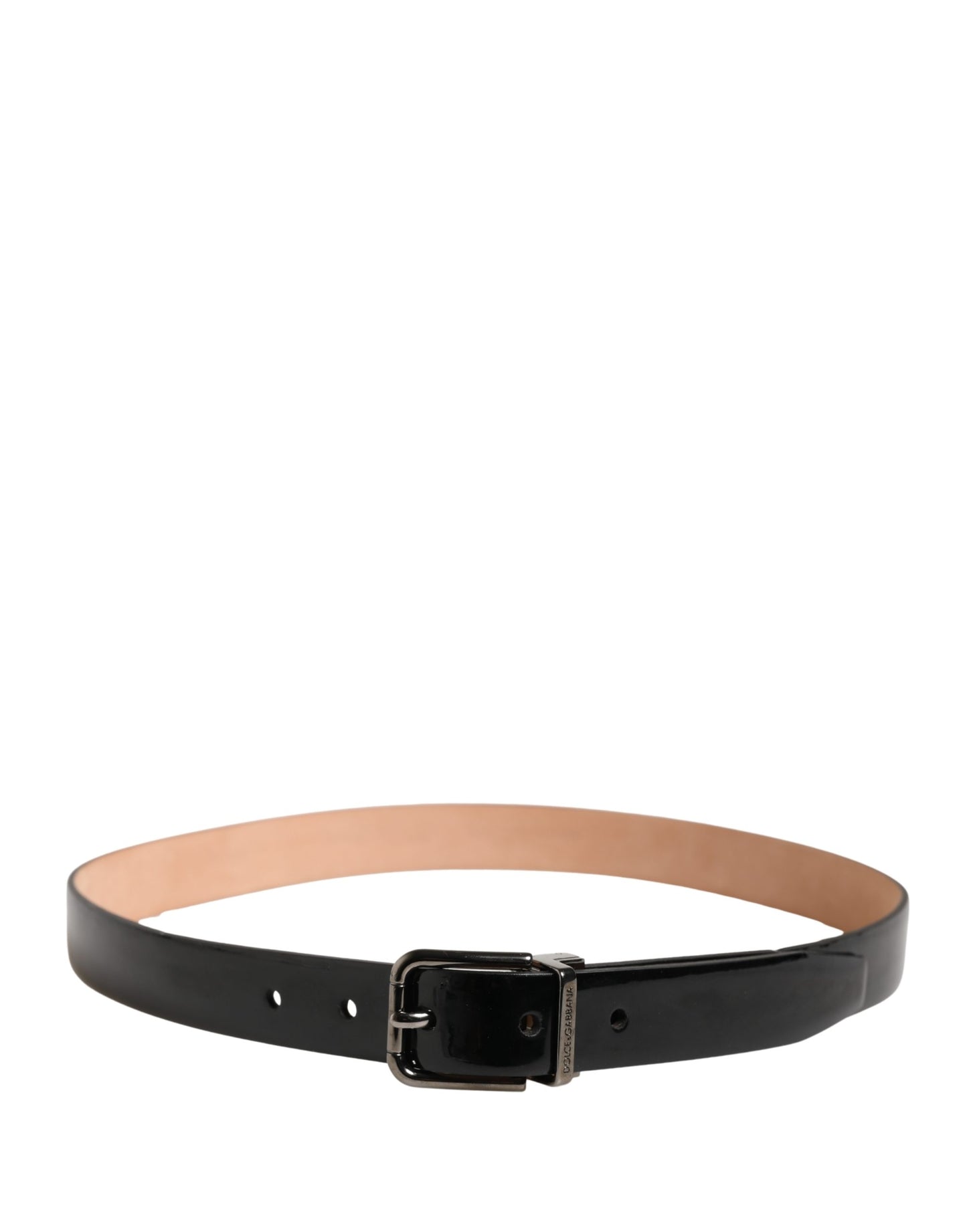 Men Black Classic Leather Metal Buckle Belt