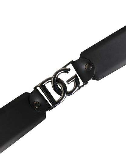 Men Black Classic Leather Metal Buckle Belt