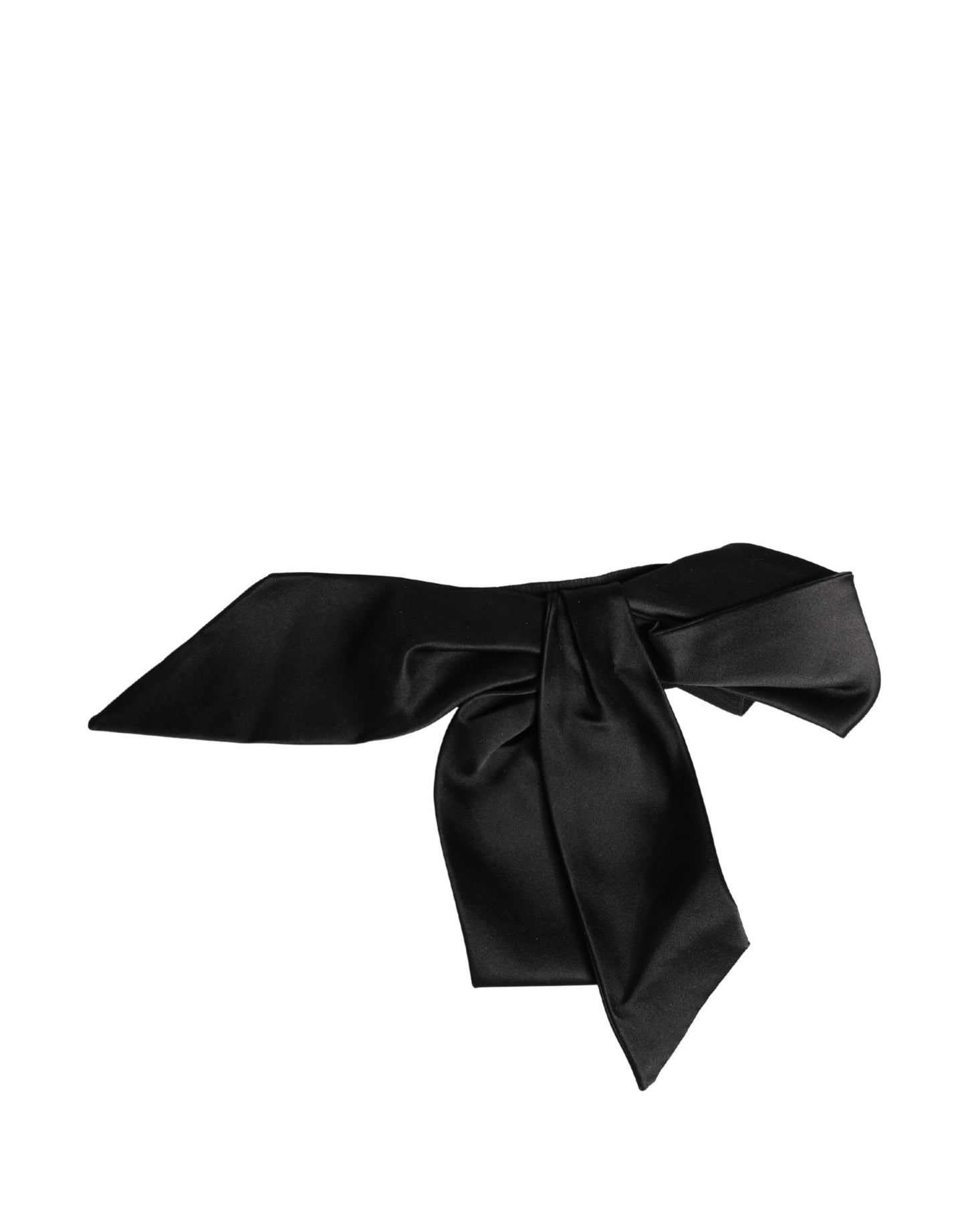 Black Silk Satin Sash Wide Waist Women Belt