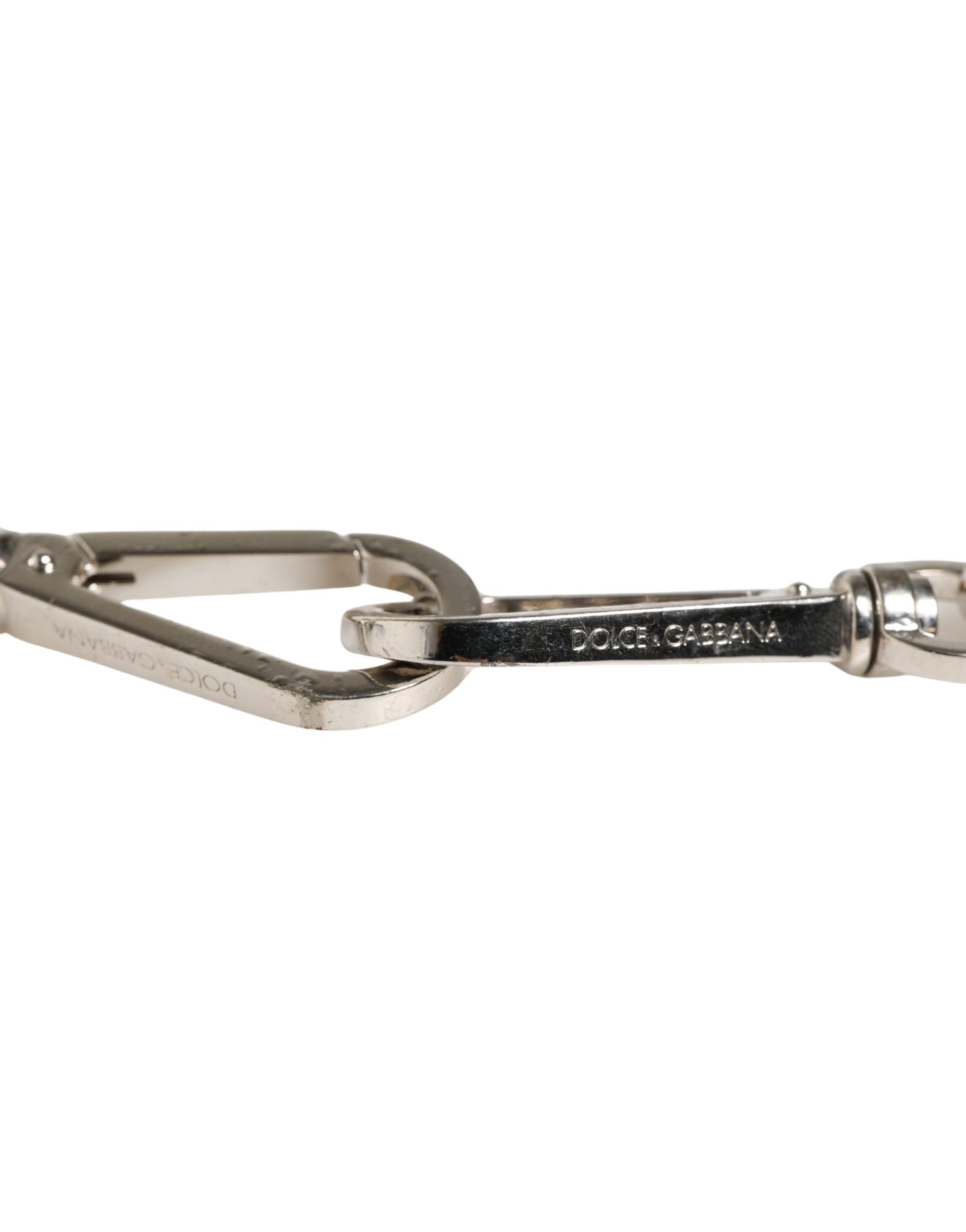 Black Leather Silver Chain Bag Accessory Shoulder Strap