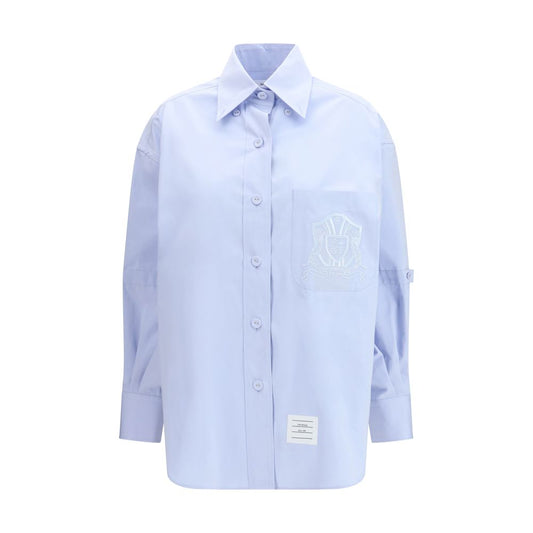Blue Cotton Pattern Shirt