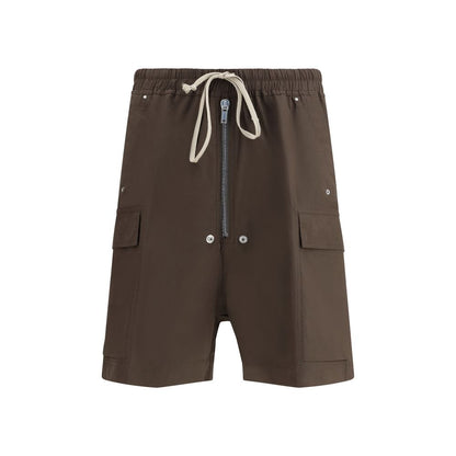 Brown Cotton Bermuda Shorts