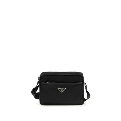 Black Recycled Polyamide Shoulder Bag