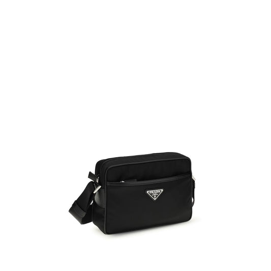 Black Recycled Polyamide Shoulder Bag