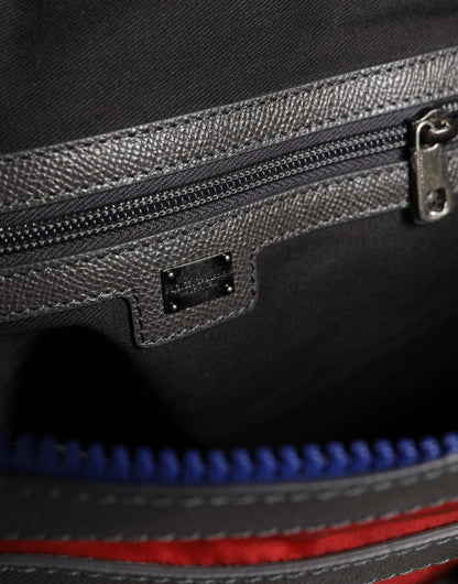 Red Nylon Multiple Compartments Tote Shoulder Borse Bag