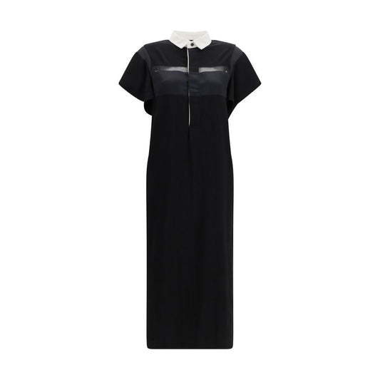 Black Cotton Casual Dress