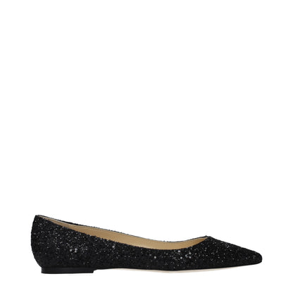 Black Plastic Ballet Flats