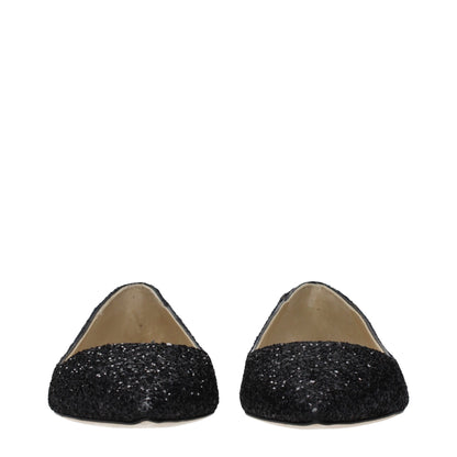 Black Plastic Ballet Flats